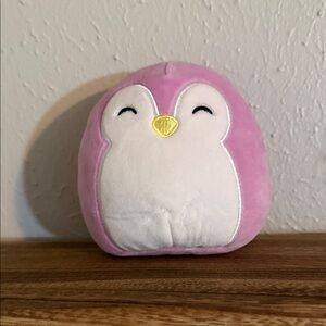 Pink and White Plush Penguin named Piper